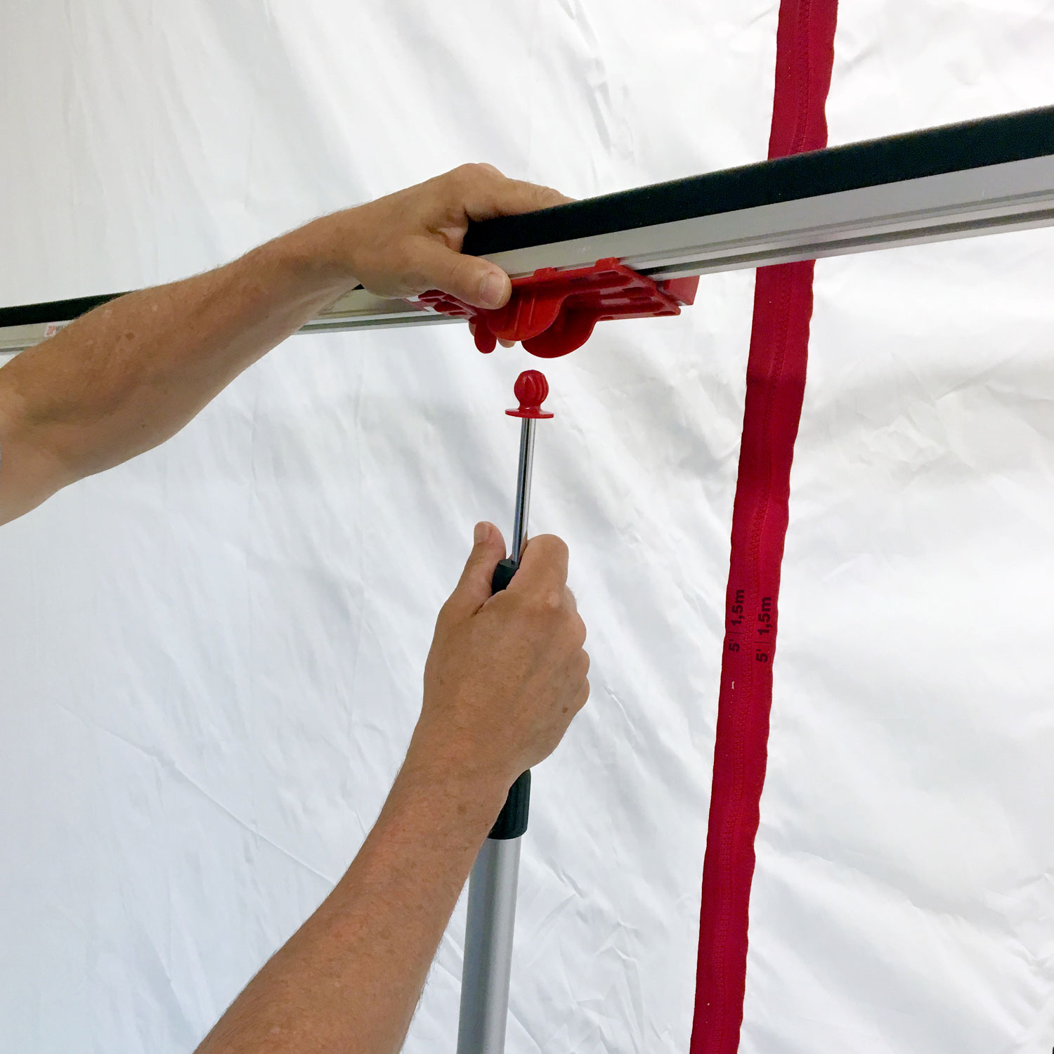 Staubschutzwand Zipwall Aluminium Dichtschienen mit Schaumleiste 2er Set