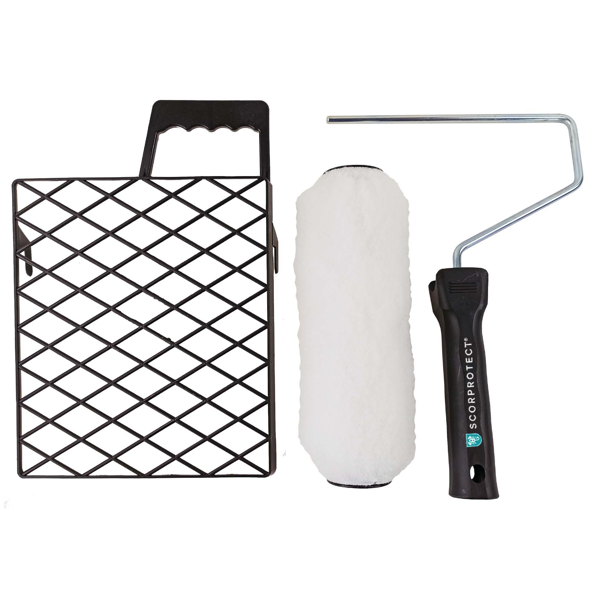Scorprotect® Farbroller-Set 3-teilig Vestan Walze 22 cm, Bügel und Gitter Scorprotect® Farbroller-Set 3-teilig Vestan Walze 22 cm, Bügel und Gitter