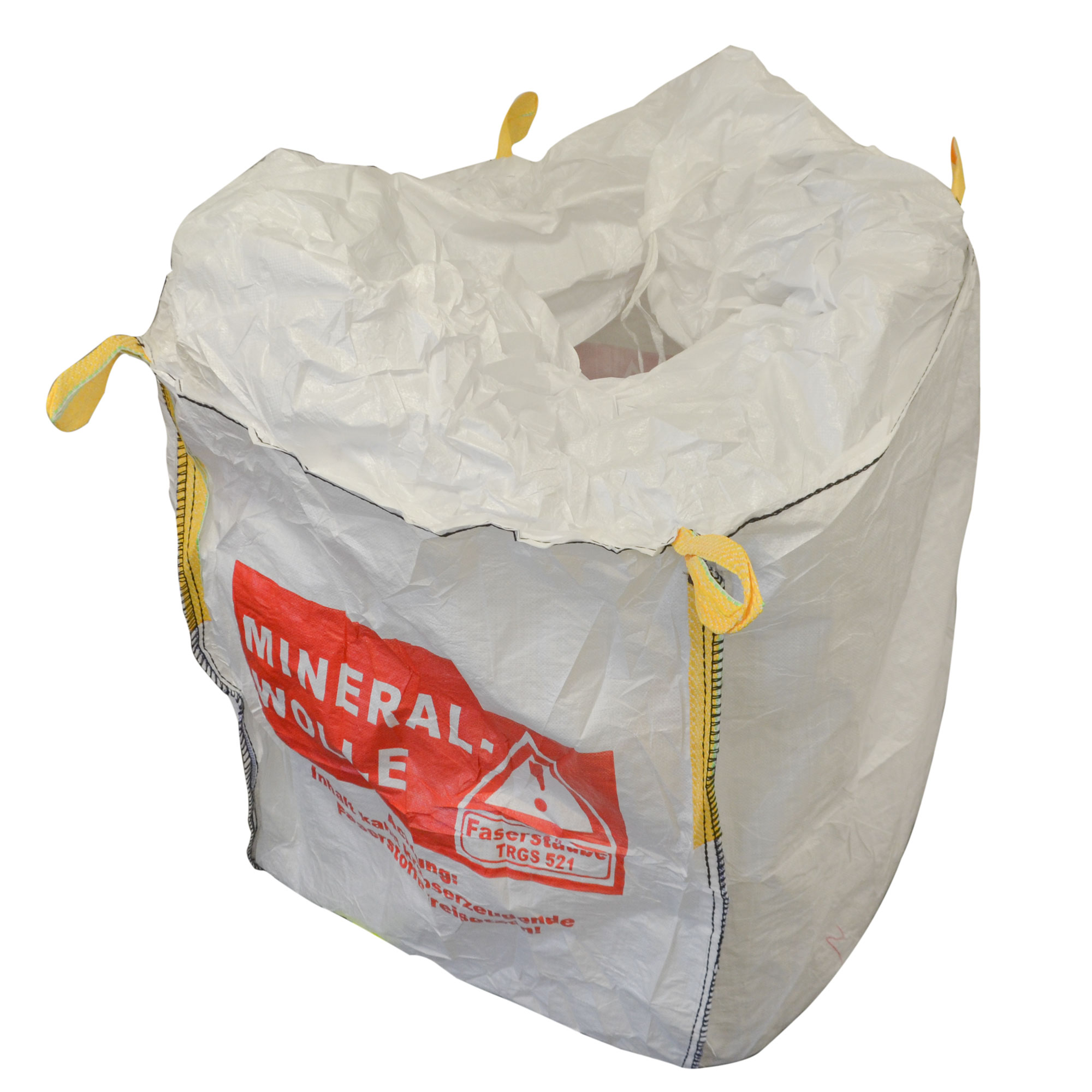 BIG BAG Mineralwolle 90 x 90 x 110 cm beschichtet mit Warndruck