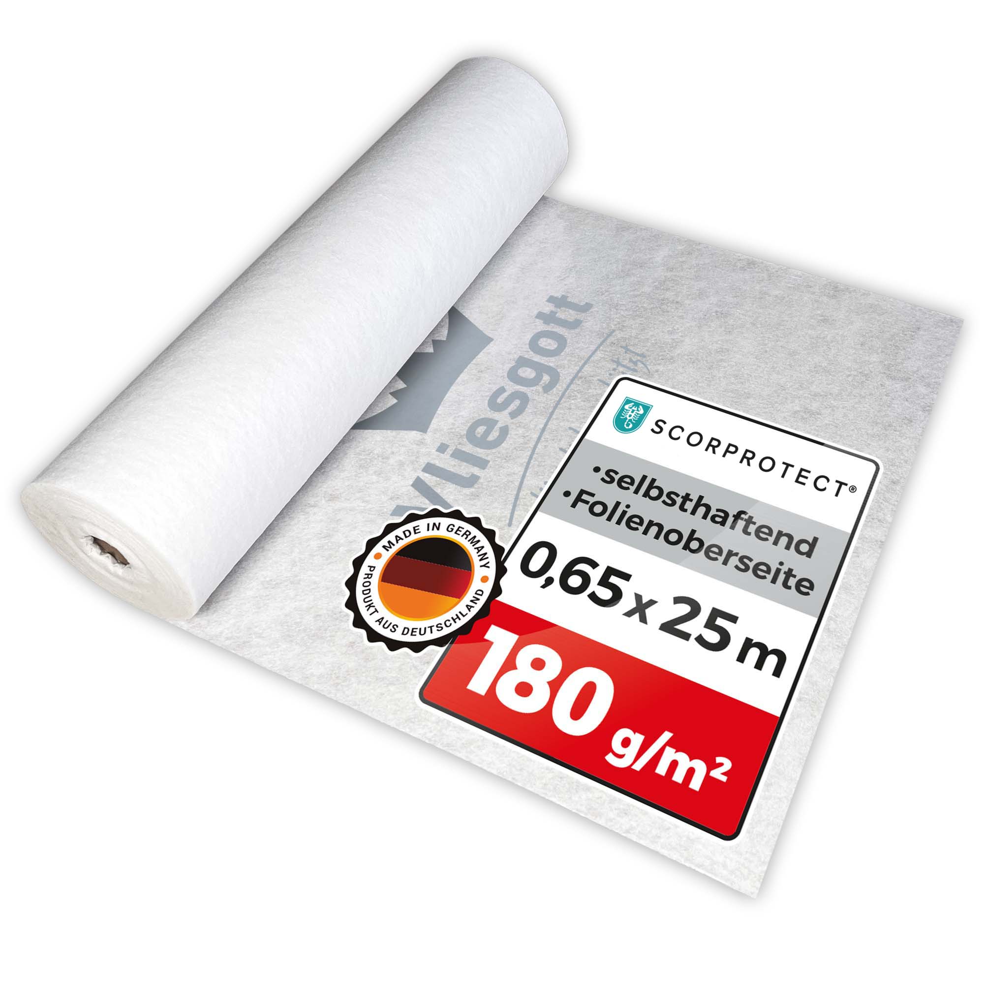 BSV Boden- und Treppenschutzvlies selbsthaftend Vliesgott 0,65 m x 25 m 180 g/m² BSV Boden- und Treppenschutzvlies selbsthaftend Vliesgott 0,65 m x 25 m 180 g/m²