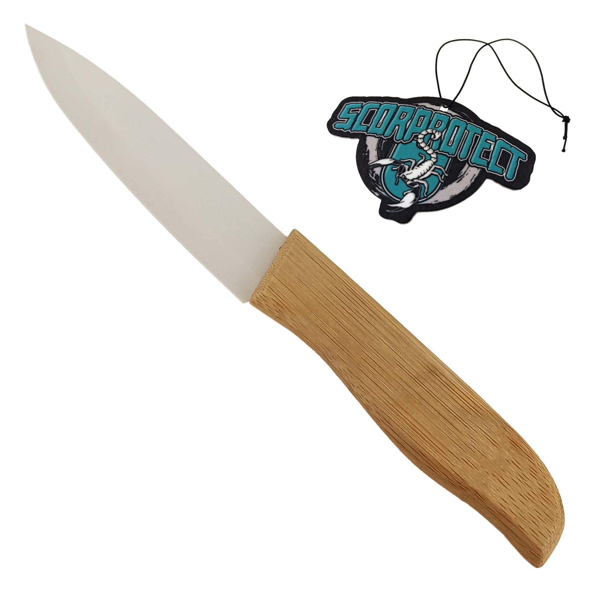 Scorprotect® Keramikmesser 10 cm Klinge zum Schneiden von Isolierung + Scorprotect® Duftbaum Scorprotect® Keramikmesser 10 cm Klinge zum Schneiden von Isolierung + Scorprotect® Duftbaum