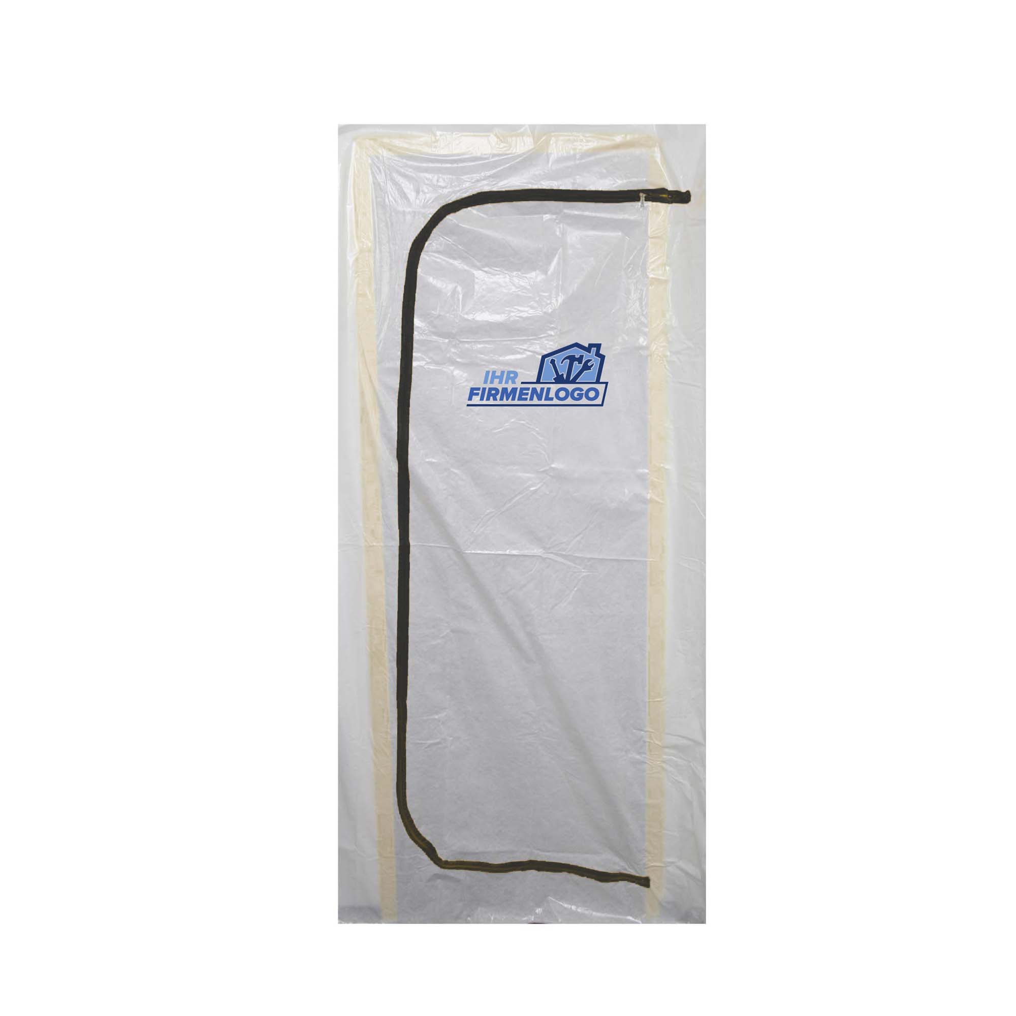 Classik Vlies Staubschutztür CLASSIK Profi C-Reißverschluss 220 x 150 cm und Ihrem Firmenlogo