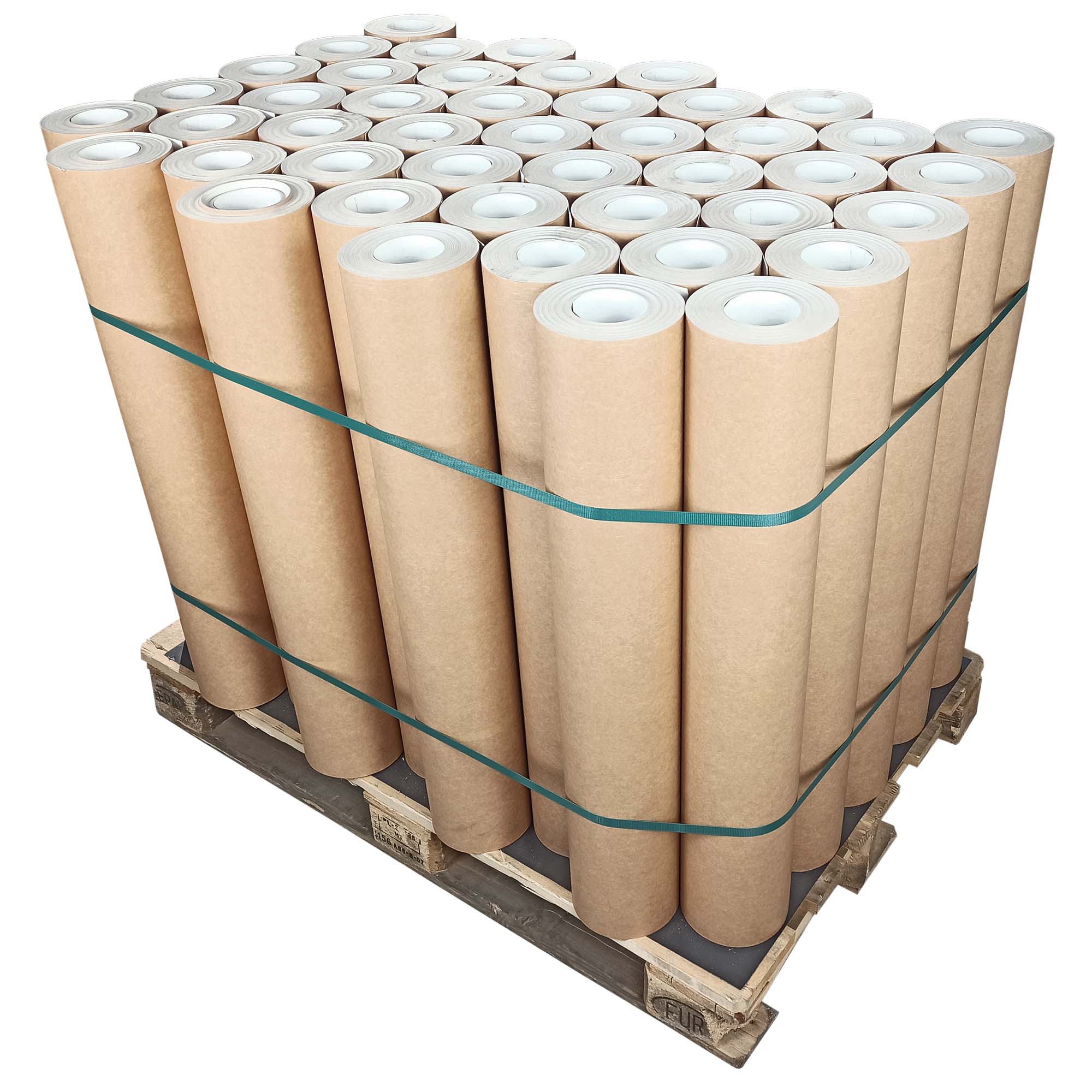 1 Palette 45x Abdeckpappe braun/weiß schwere Qualität 300 g/m² 25 qm beschichtet 1 Palette 45x Abdeckpappe braun/weiß schwere Qualität 300 g/m² 25 qm beschichtet