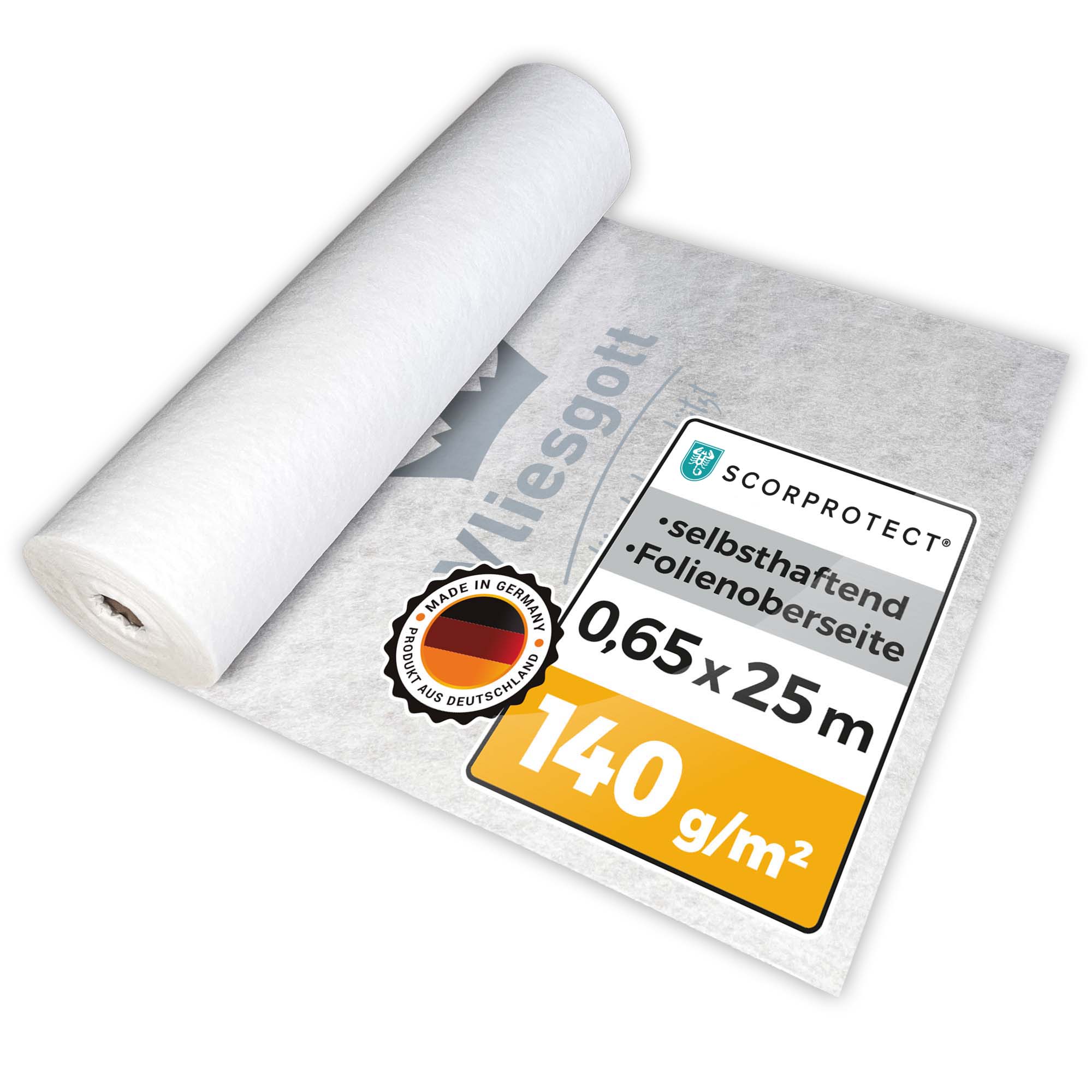 BSV Boden- und Treppenschutzvlies selbsthaftend Vliesgott 0,65 m x 25 m 140 g/m² BSV Boden- und Treppenschutzvlies selbsthaftend Vliesgott 0,65 m x 25 m 140 g/m²