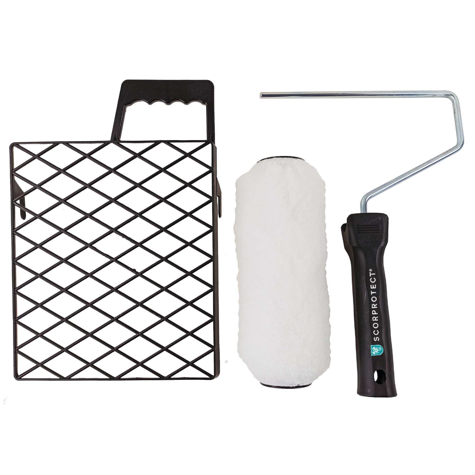 Scorprotect® Farbroller-Set 3-teilig Vestan Walze 18 cm, Bügel und Gitter Scorprotect® Farbroller-Set 3-teilig Vestan Walze 18 cm, Bügel und Gitter