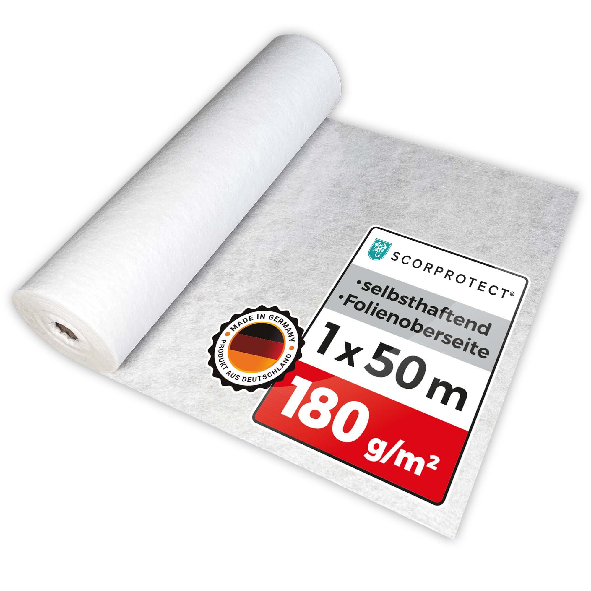 Abdeckvlies selbsthaftend 1 x 50 m mit Folienoberseite 180 g/m² TreppTurbo180 50/100 Abdeckvlies selbsthaftend 1 x 50 m mit Folienoberseite 180 g/m² TreppTurbo180 50/100